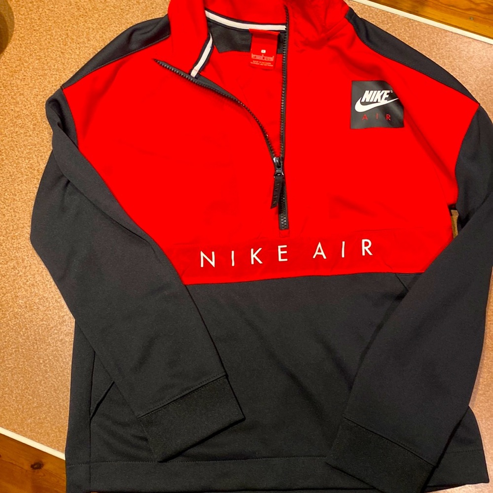 Nike Air Kids Red and Black Pullover
